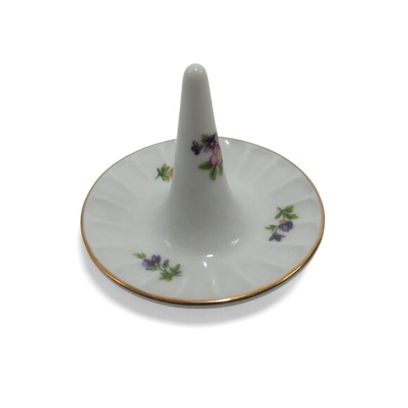 Vanity Set German Democratic Republic Floral Tray Ring Holder Heart Box Vintage - Picture 3 of 11